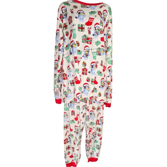 Bluey Other - Bluey licensed 2-piece Christmas pajama set xl men women top bottoms xl